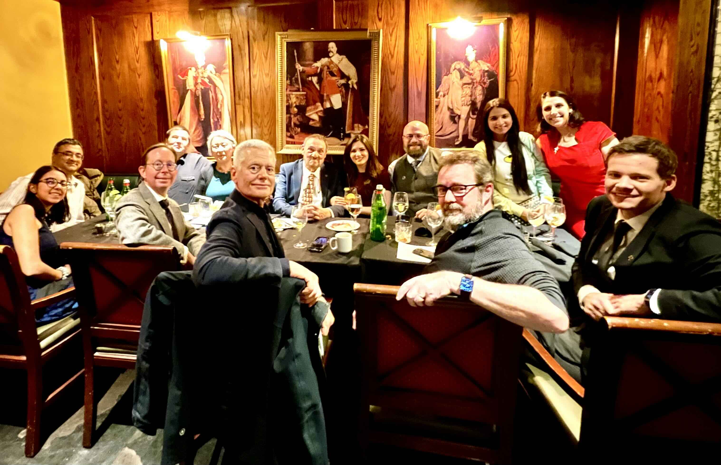 Dinner with actor John Rhys-Davies—best known for his roles as Gimli in The Lord of the Rings, during the AAS Meeting. Pictured are Dr. Dominic Benford, Dr. Mark Clampin, Dr. Joseph Eggen, Dr. John O'Meara, Dr. Roopesh Ojha, Dr. Joshua Pepper, Rhiannon Roberts, Dr. Aki Roberge, Julie C. Stoltz, Dr. Vidushi Sharma, Dr. Grant Tremblay and more.